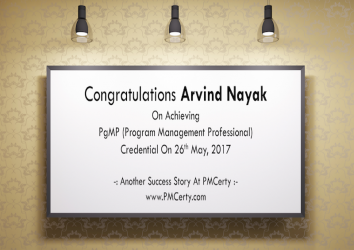Congratulations Arvind on Achieving PgMP..!